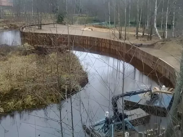 Дноуглубление реки с укреплением берега